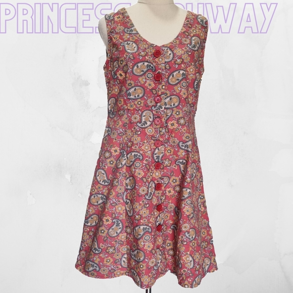 Princess Highway Dresses & Skirts - Princess Highway Multicolour Floral Paisley Button Down Dress Size 10